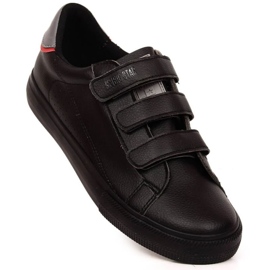 Sneakers in pelle ecologica con velcro Big Star W INT1843B nera nero 1