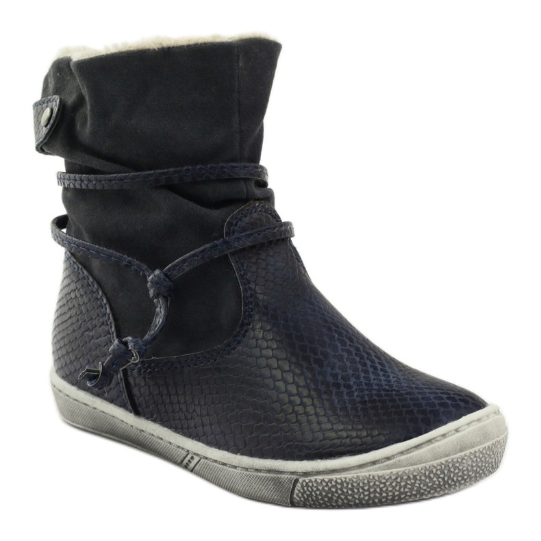 American Club Stivali invernali blu navy con cerniera americano 16183 1