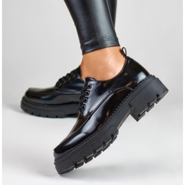 La.Fi Scarpe stringate laccate nere nero 1