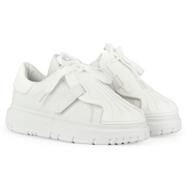 Scarpe sportive da donna bianche alla moda bianca 1