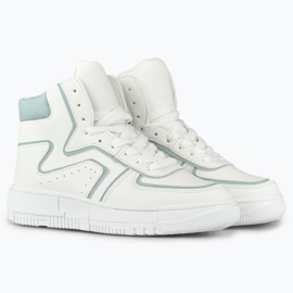 Scarpe bianche sportive sopra la caviglia bianca 1