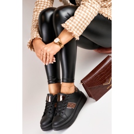 Scarpe sportive nere da donna alla moda nero 1