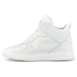 Sneakers bianche da donna sopra la caviglia bianca 2