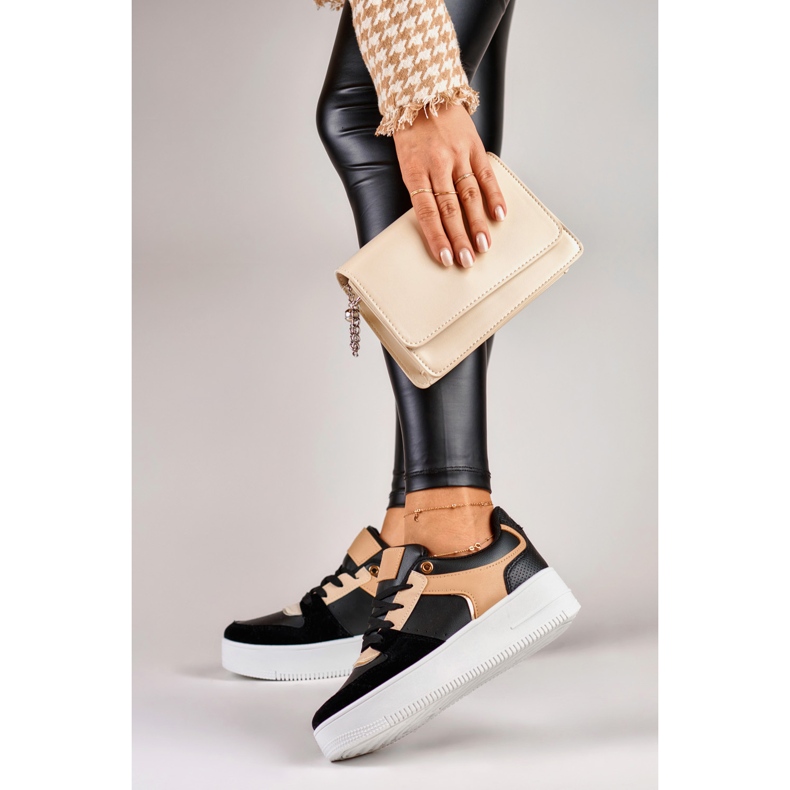 Scarpe sportive nere da donna alla moda nero 2