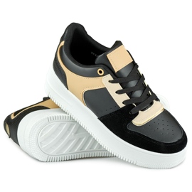 Scarpe sportive nere da donna alla moda nero 1