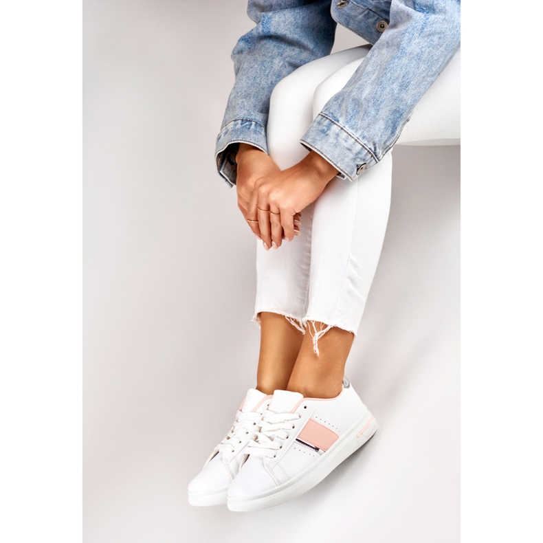 Scarpe sportive da donna luminose bianca 2