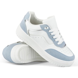 Scarpe sportive da donna bianche e blu bianco 1