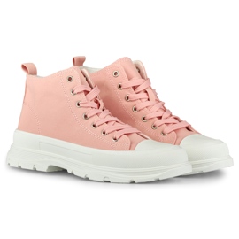 Sneakers rosa da donna sopra la caviglia 2