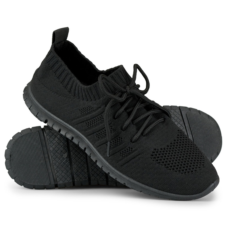 Scarpe sportive nere leggere da donna nero 1