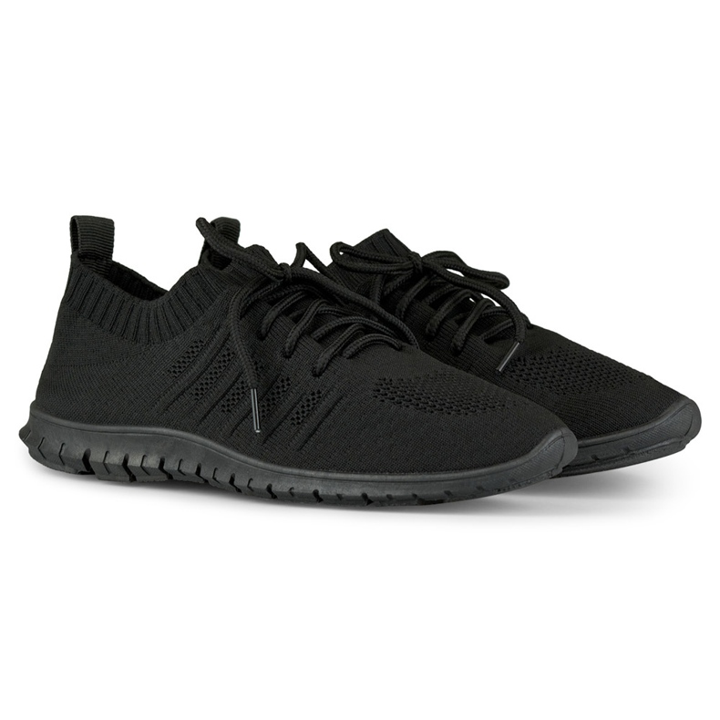 Scarpe sportive nere leggere da donna nero 2