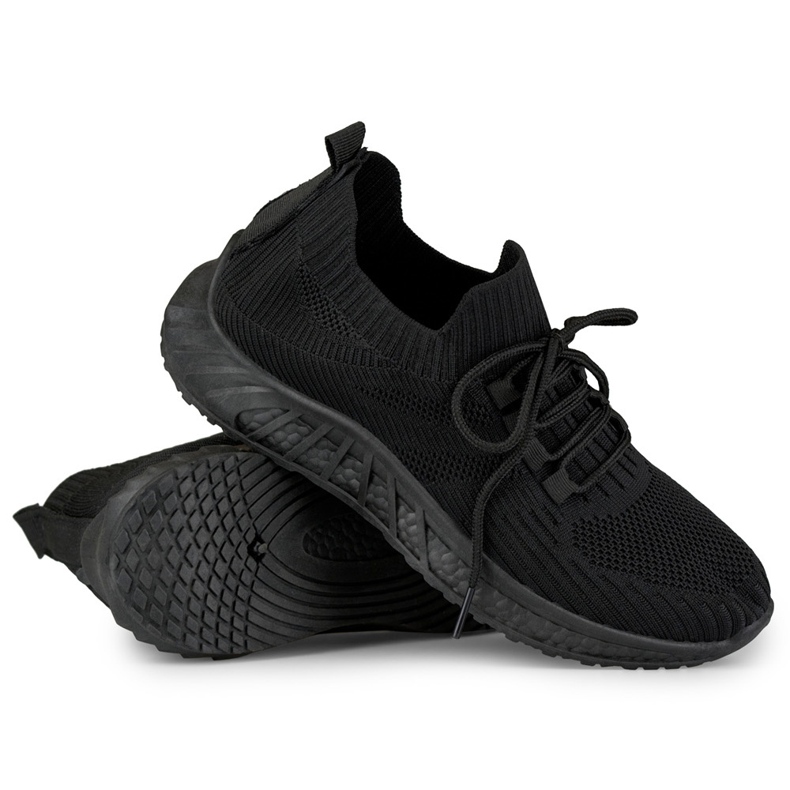 Scarpe slip-on sportive nere da donna nero 1
