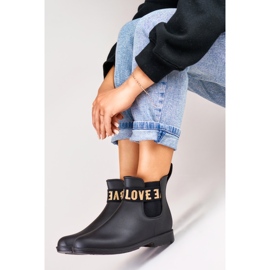 Stivali da pioggia neri opachi da donna Love Gold nero 1