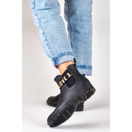 Stivali da pioggia neri opachi da donna Love Gold nero 2