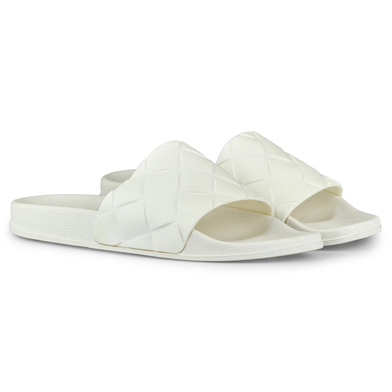 Pantofole da donna classiche bianche bianca 1