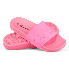 Pantofole da donna classiche fucsia rosa 1