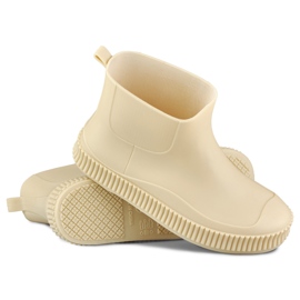 Stivali da pioggia da donna beige opaco 1
