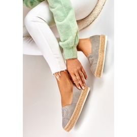 Espadrillas con plateau grigio 2