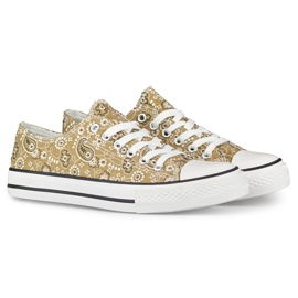 Sneakers Bandana basse beige 1