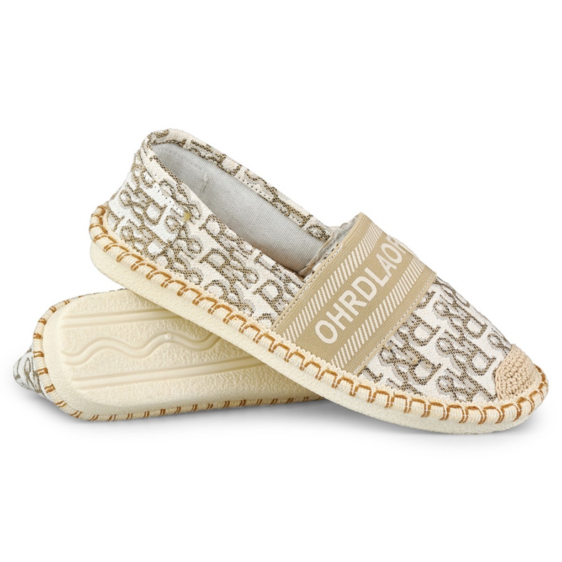 Scarpe slip-on beige da donna 1
