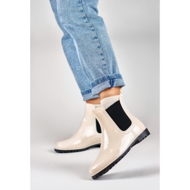 Classici stivali di gomma beige da donna 2