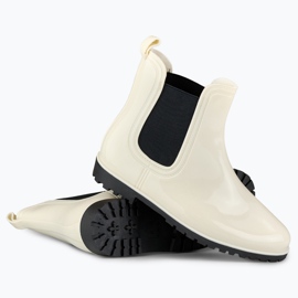 Classici stivali di gomma beige da donna 1
