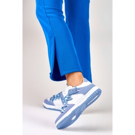 Scarpe sportive da donna bianche e blu 2