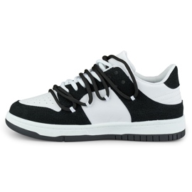 Scarpe sportive da donna in bianco e nero multicolore 2