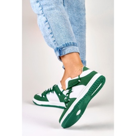 Scarpe sportive da donna con lacci verdi verde 2