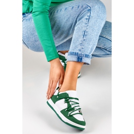 Scarpe sportive da donna con lacci verdi verde 1