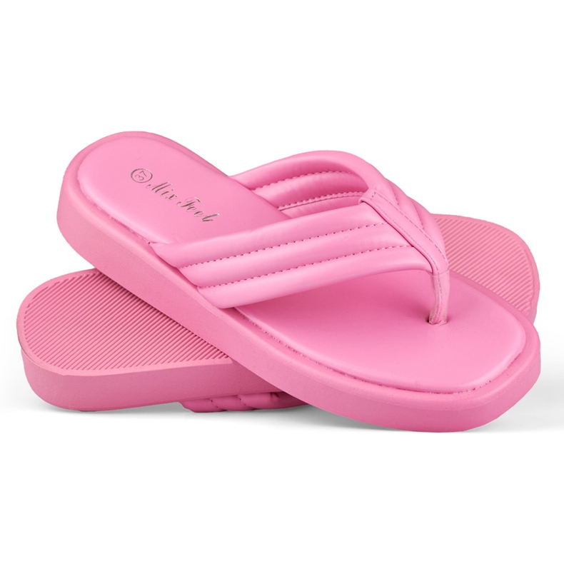 Infradito da donna sulla piattaforma fucsia rosa 2