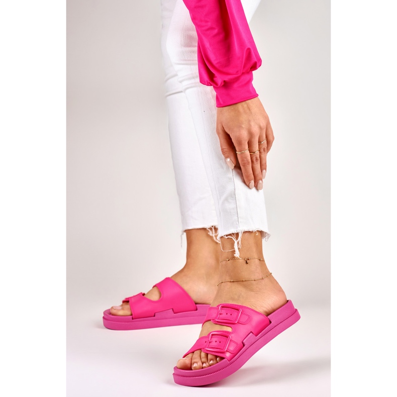 Pantofole da donna comode rosa gomma 2