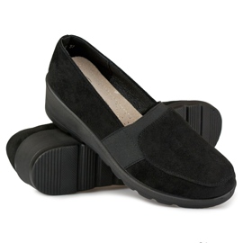 Comode scarpe da donna con elastico nero 1