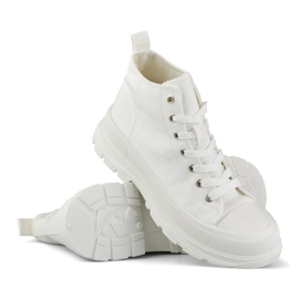Sneakers bianche sopra la caviglia bianco 1