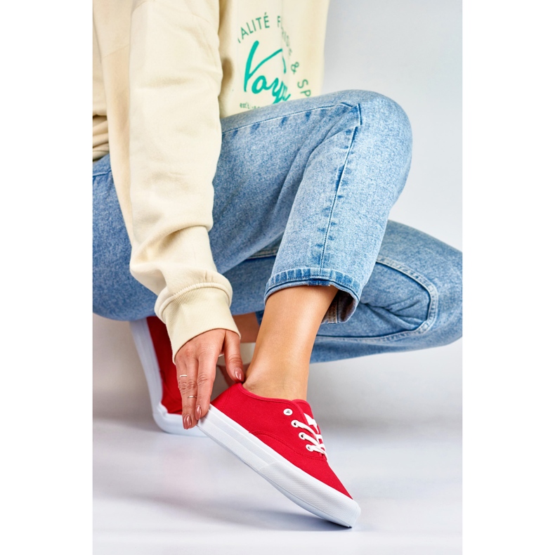 Sneakers rosse da donna rosso 1