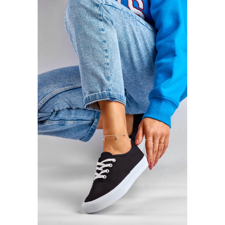 Sneakers nere da donna nero 1