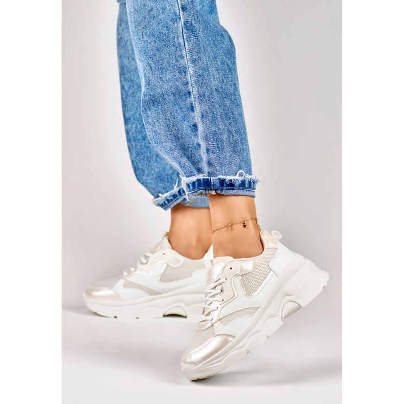 Sneakers bianche da donna Geori bianco 2