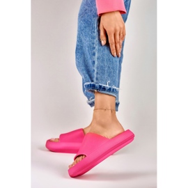 Comode pantofole da donna fucsia in schiuma rosa 2