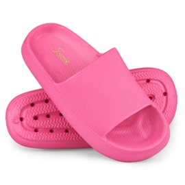 Comode pantofole da donna fucsia in schiuma rosa 1