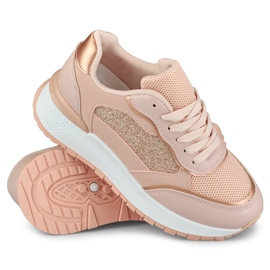 Sneakers rosa lucido da donna 1