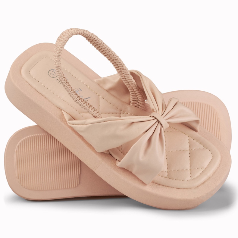 Sandali in polvere con elastico di Sisi beige 1