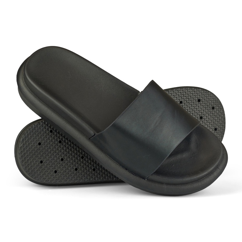 Comode pantofole da donna nere classiche nero 1