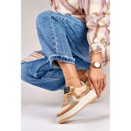 Sneakers beige da donna Lara 1