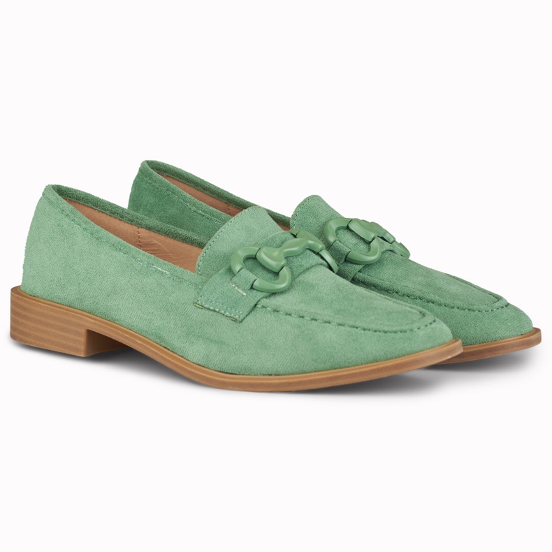Scarpe da donna in camoscio verde 2