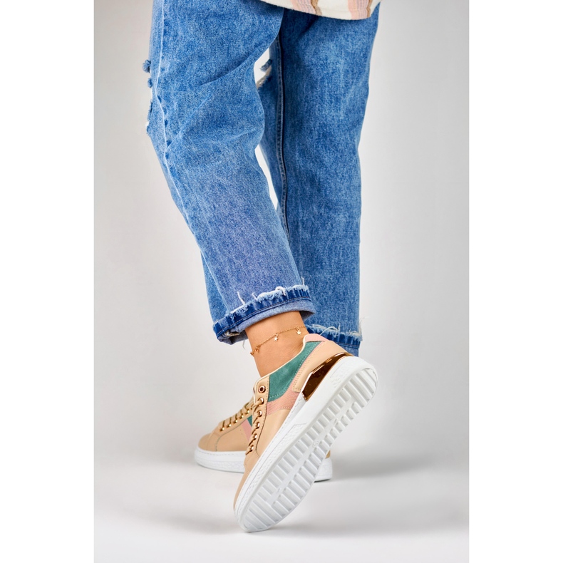Sneakers da donna sulla piattaforma Eliza beige 2