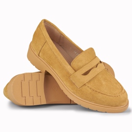 Scarpe da donna in camoscio color caramello marrone 1
