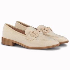 Scarpe da donna in camoscio beige 2