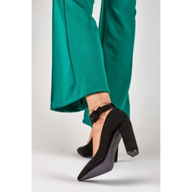 Décolleté nere da donna allacciate alla caviglia nero 2