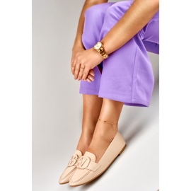 Scarpe da donna beige chiaro realizzate in ecopelle 2
