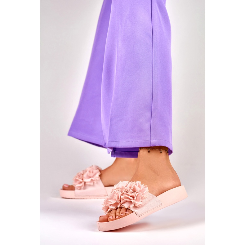 Pantofole floreali rosa da donna Violett 2