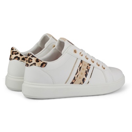 Scarpe sportive da donna bianche con una delicata decorazione bianco 1